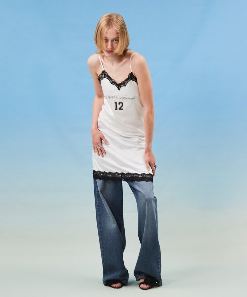 MUSINSA | 2000ARCHIVES Street Attitude Slip Dress (White)