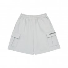 ESSENTIAL LOGO SEASON 2 CARGO SHORT PANTS GREY