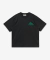 로고 프린트 반소매 티셔츠 - 블랙 / MOPQSS2305BLACK