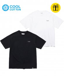 [Coool tee] PHYPS® 2PACK 2MALL LOGO SS WHITE / BLACK