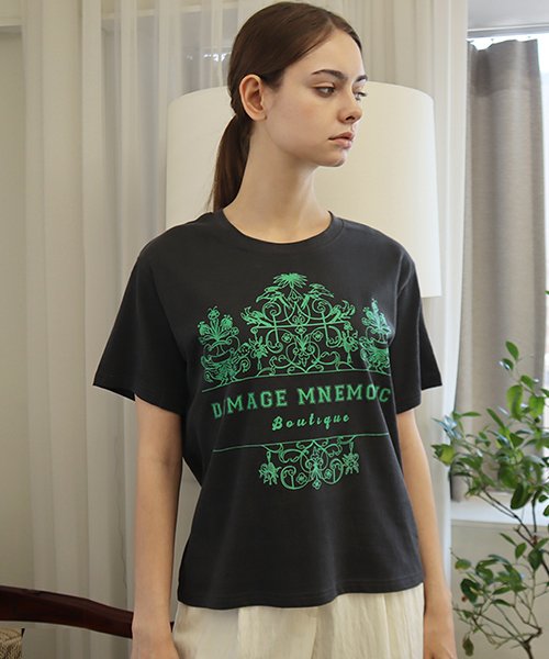 보타닉 30수 피그먼트 차콜 티셔츠_ Botanic 30S Charcoal TS