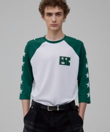 80s raglan t-shirt(green)