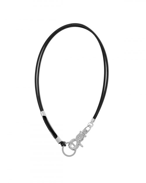 MUSINSA | SAGEGASAGE 3way Leather Necklace - Black