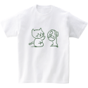 어썸어스(AWESOMEUS) (23SS)SMILE CAT AND FAN 반팔 티셔츠 화이트