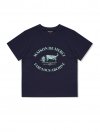 우먼즈 퍼피 로고 싱글 저지 반소매 티셔츠 네이비(FCD2TS520W)