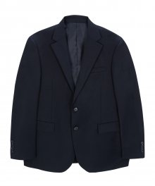 Standard Fit Summer Wool Blazer - Navy