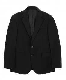 Standard Fit Summer Wool Blazer - Black