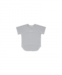 Cropped Back Jersey T-Shirt / Grey