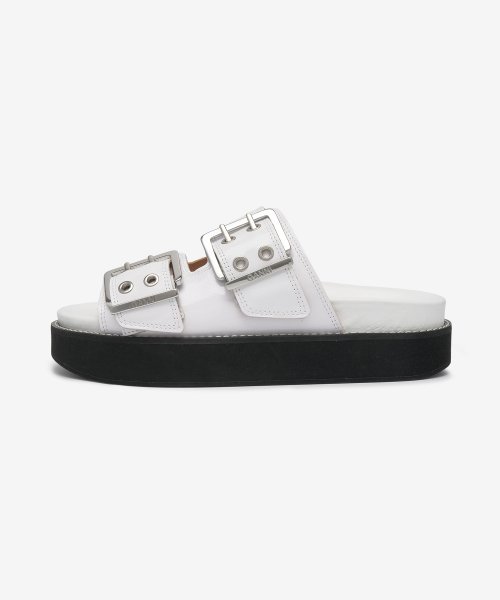 Platform double sales strap sandals