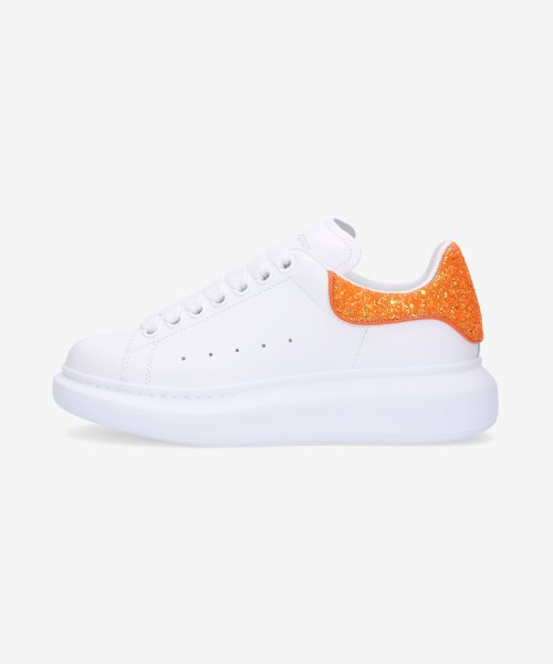 Orange and online white sneakers