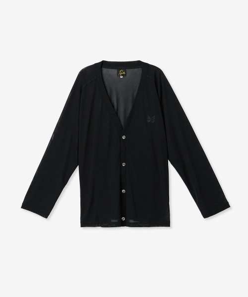 Men's Poly Mesh V-Neck Cardigan - Black / MR309BLACK Men's Poly Mesh V-Neck Cardigan - Black / MR309BLACK
