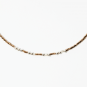 하카블랙스(HAKKABLACKS) Morse Code Square Necklace (Bronze-Silver)