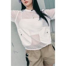 Mesh Crewneck T-shirt (for Women)_G5TAM23551WHX