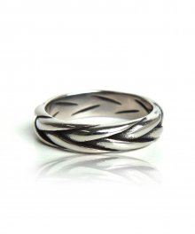 BAT402 [surgical steel]Daily rope twisted Ring