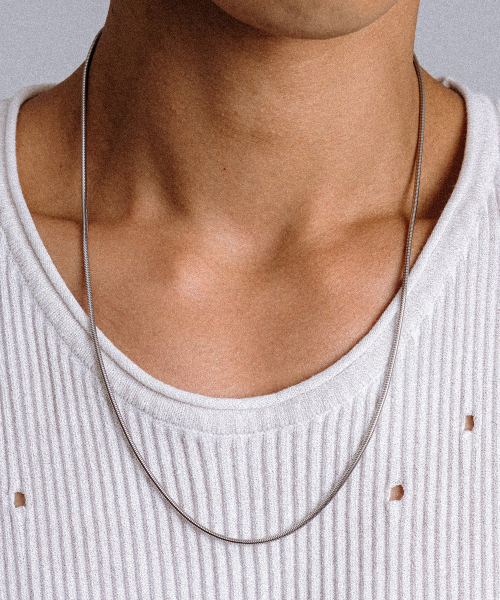 스칼렛또블랙() BAT201 [surgical steel]Round coil chain Necklace 상품 이미지