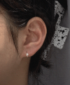 [BARADU 925] Mini pearl hoop earrings