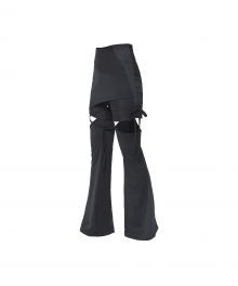 Detachable Strap Skirt Shorts / Charcoal