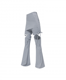 Detachable Strap Skirt Shorts / Grey