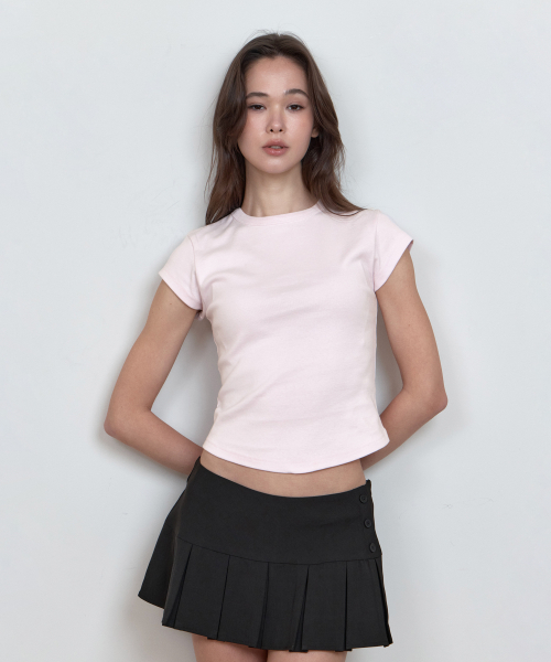 C 90S LINE BASIC T-SHIRT_LIGHT PINK