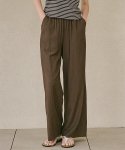 링서울(LINGSEOUL) pleats banded pants-brown