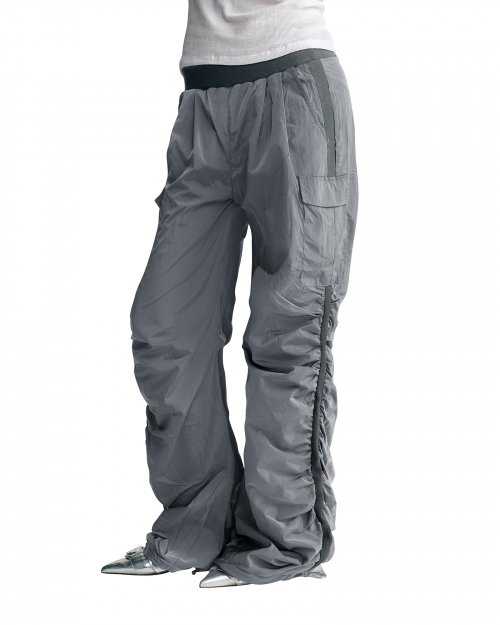 MUSINSA | RURU NYLON SHIRRING CARGO PANTS [GRAY]