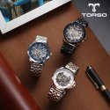 토르소(TORSO) T602 그리페스 스켈레톤 오토매틱 다이아몬드 워치 남자 메탈 시계