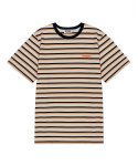콤팩트 레코드 바(KOMPAKT RECORD BAR) KRB Logo Striped T-shirt - Ivory