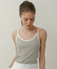 stripe sleeveless t-shirt (3colors)