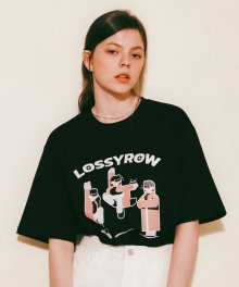 lossyrow X Vanlora Graphic T-Shirt Black