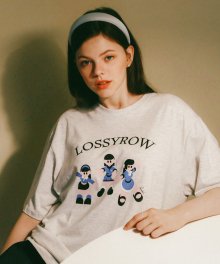 Lossyrow X Vanlora Graphic T-Shirt White Melange