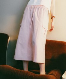 String cargo long skirt pink