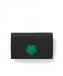 Boutonniere card wallet [black- green]