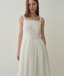 cotton strap dress (white)