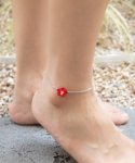메리모티브(MERRYMOTIVE) Gypsy flower point anklet (Red)