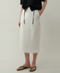블랭크03(BLANK03) cotton tuck skirt (white)