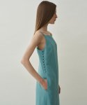 블랭크03(BLANK03) linen camisole dress (blue)