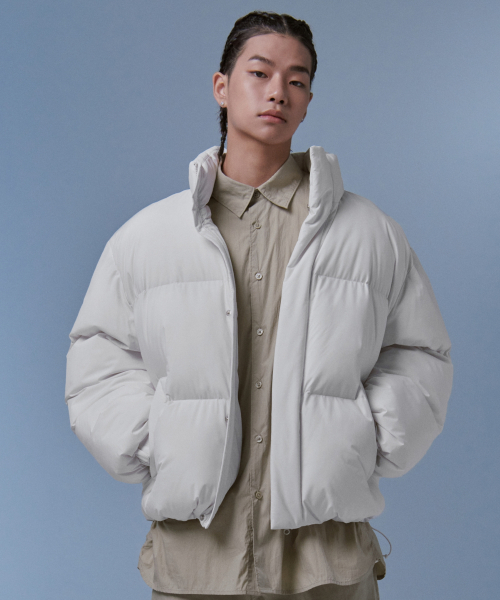 무신사 스탠다드(musinsastandard) 데일리 푸퍼 숏 패딩 재킷 [더스티 크림]