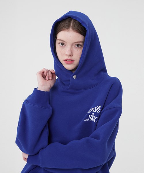 MUSINSA | KIRSH Uni Lettering Logo Hoodie [Blue]