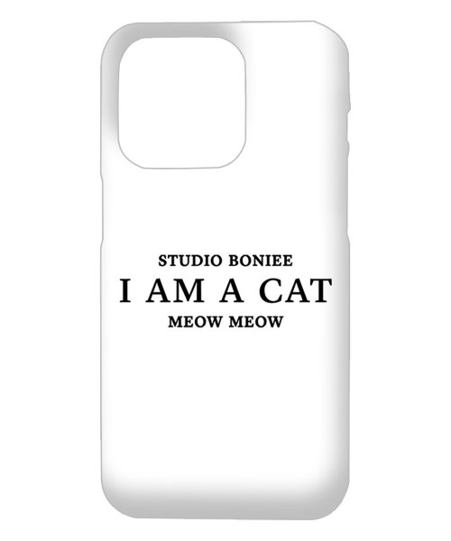 MUSINSA BONIEE I AM A CAT MEOW iPhone Phone Case White