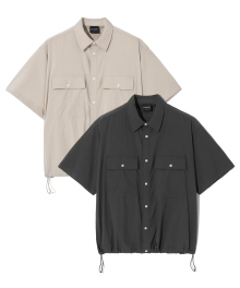 [2pack] LINEN LIKE HALF SHIRTS (2 COLOR) [LRRMCSA371M]