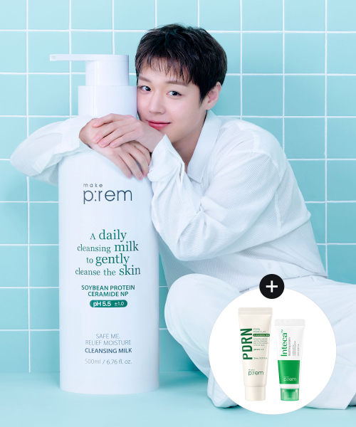 메이크프렘 세이프 미 릴리프 모이스처 클렌징밀크 500ml(+pdrn밀크21ml+크림10ml)