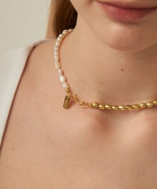 누누핑거스(NOONOO FINGERS) 담수진주 fresh pearl golden necklace...