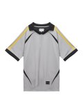 SPORTY TRACK JERSEY TOP IN GREY