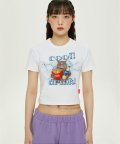 [Archive Bold X Cass] COOL CAT CROP TOP (WHITE)