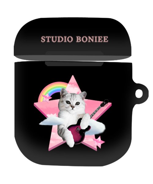 보늬(BONIEE) 고양이 락스타(KITTEN CAT ROCKSTAR) 에어팟 케이스 블랙 - 36,000 | 무신사 스토어 보늬(Boniee) 고양이 락스타(Kitten Cat Rockstar) 에어팟 케이스 블랙 - 36,000 | 무신사 스토어