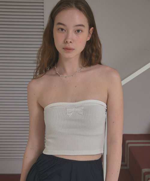 Dulce ribbon tube top (белый)