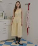 딜라이디(DELIDI) Sonrisa shirring dress (light yellow)
