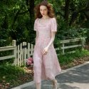 쎄무아듀(CEST MOIDEW) Cest_Pink cloud gentle puff dress