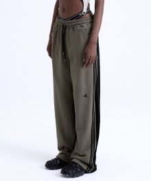 Contrast Jogger Pants - Beige