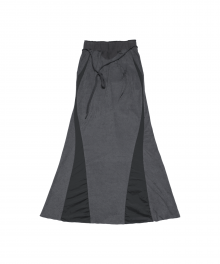 FILA X OJOS Mermaid Terry Long Skirt / Charcoal